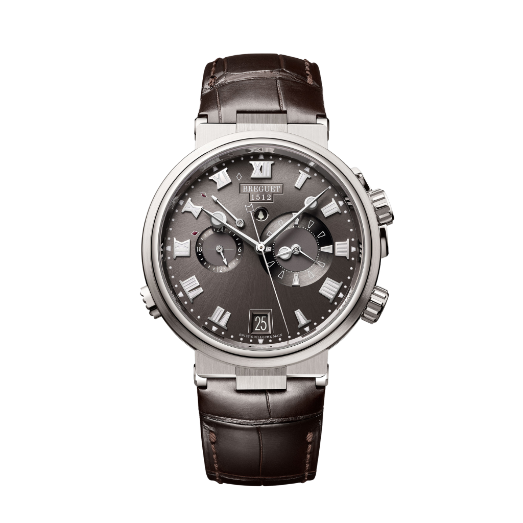 Breguet Marine 40 mm Dark Grey Dial Titanium Dark Grey Leather Strap 5547TI/G2/9ZU