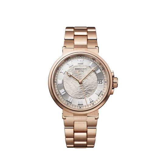 Breguet Marine 40 mm Silver Dial 18k Rose Gold Bracelet 5517BR/12/RZ0