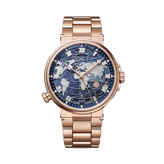 Breguet Marine 43.9mm Blue Dial 18k Rose Gold Bracelet 5557BR/YS/RW0