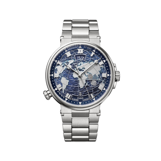 Breguet Marine 43.9mm Blue Dial White Gold Bracelet 5557BB/YS/BW0