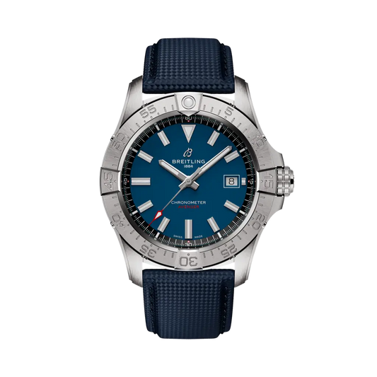 Breitling Avenger Automatic 42 mm Blue Dial Stainless Steel   Leather Blue Strap A17328101C1X1