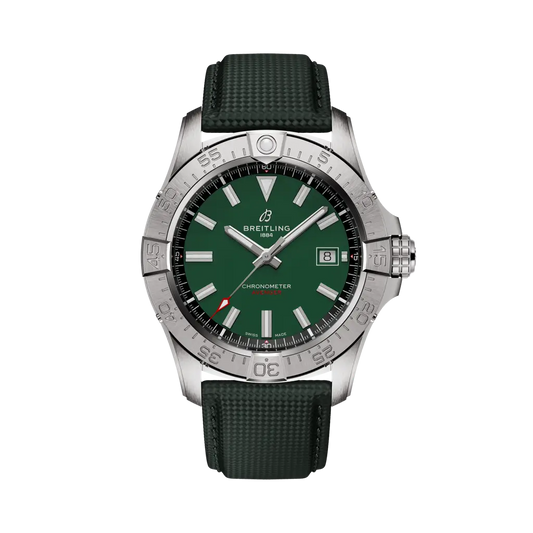 Breitling Avenger Automatic 42 mm Green Dial Stainless Steel   Leather Strap A17328101L1X1