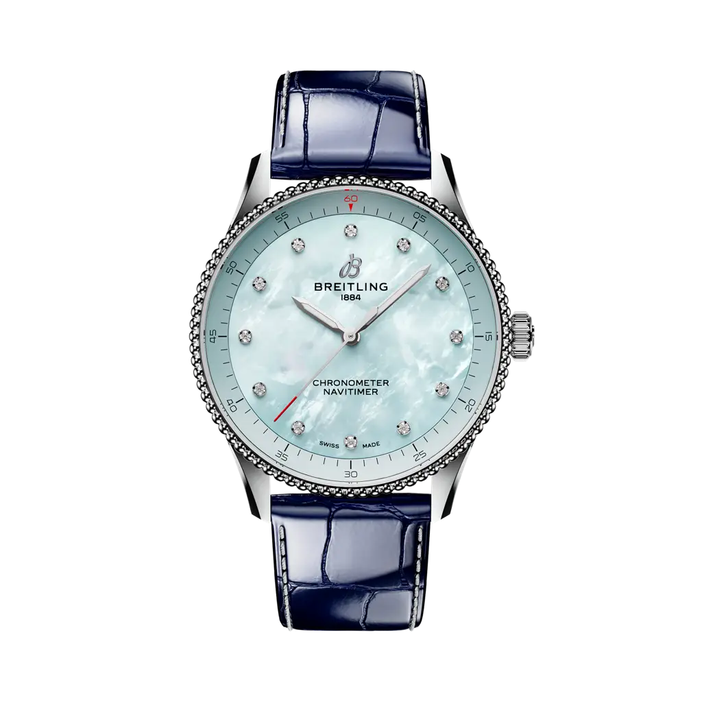 Breitling Navitimer 32 mm Ocean Dial Stainless Steel   Leather Strap A77320171C1P1