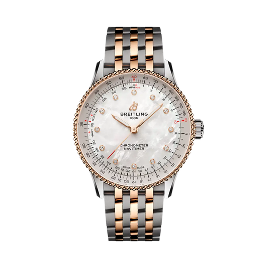 Breitling Navitimer Automatic 36 mm White Dial Stainless Steel & 18K Red Gold Bracelet U17327211A1U1