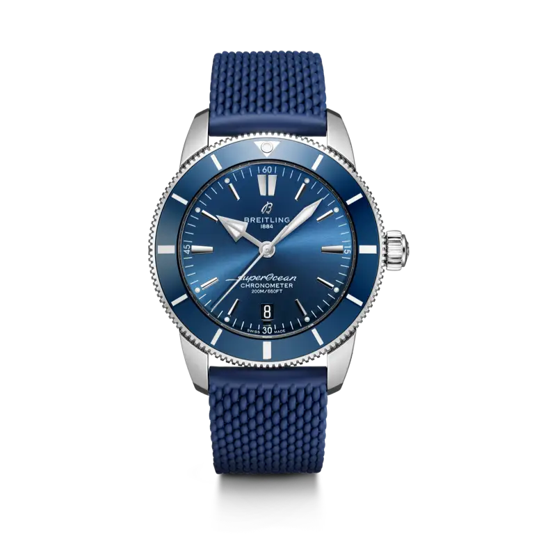 Breitling Superocean Heritage B20 Automatic 44 mm Blue Dial Stainless Steel Rubber Blue Strap AB2030161C1S1