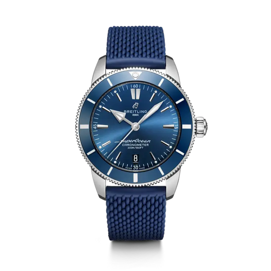 Breitling Superocean Heritage B20 Automatic 44 mm Blue Dial Stainless Steel Rubber Blue Strap AB2030161C1S1