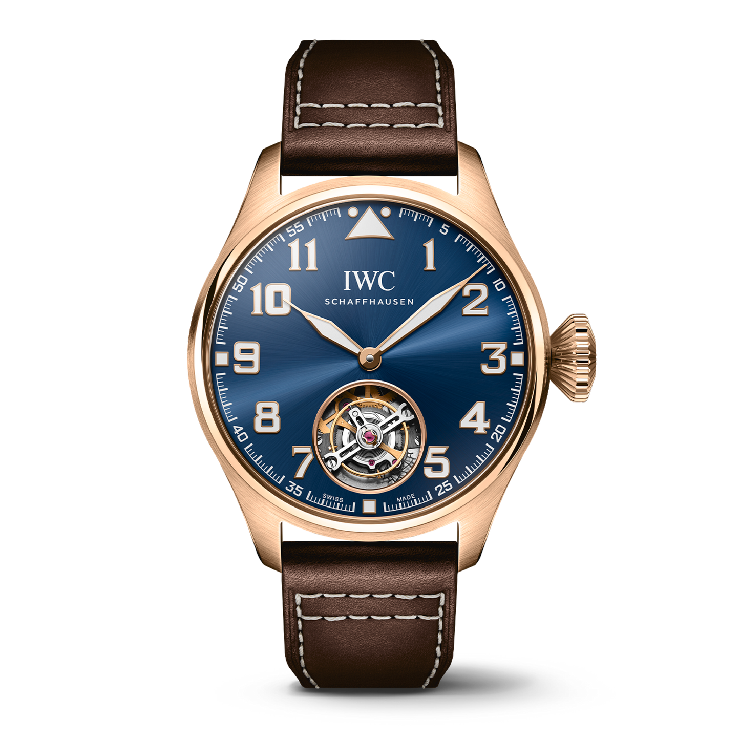 IWC Schaffhausen Big Pilot’s Watch 43 Tourbillon Le Petit Prince 43 mm Blue  Dial 18 Kt Armor Gold® Brown   Strap IW329502