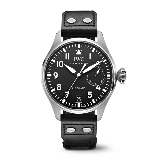 IWC Schaffhausen Big Pilot’s Watch 46.2  mm Black Dial Stainless Steel Black   Strap IW501001