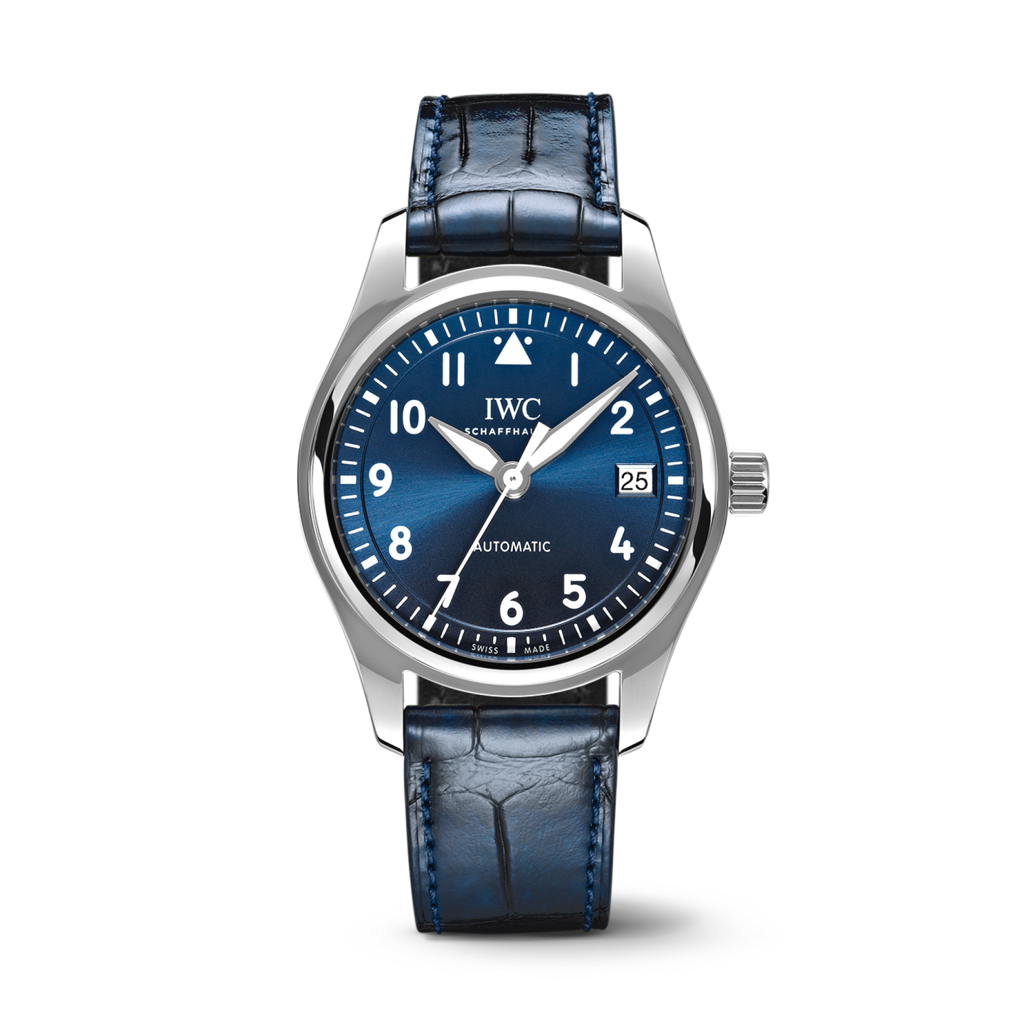 IWC Schaffhausen Pilot’s Watch Automatic  36 mm Blue  Dial Stainless Steel Blue   Leather Strap IW324008