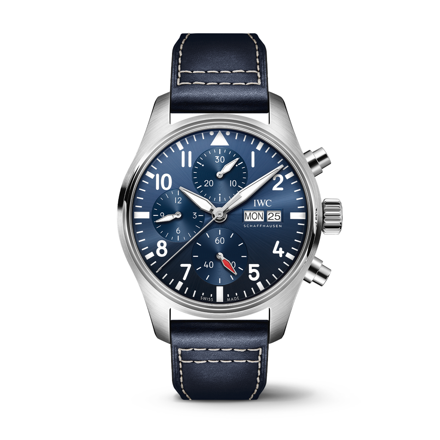IWC Schaffhausen Pilot’s Watch Chronograph 41  mm Blue  Dial Stainless Steel Blue   Strap IW388101