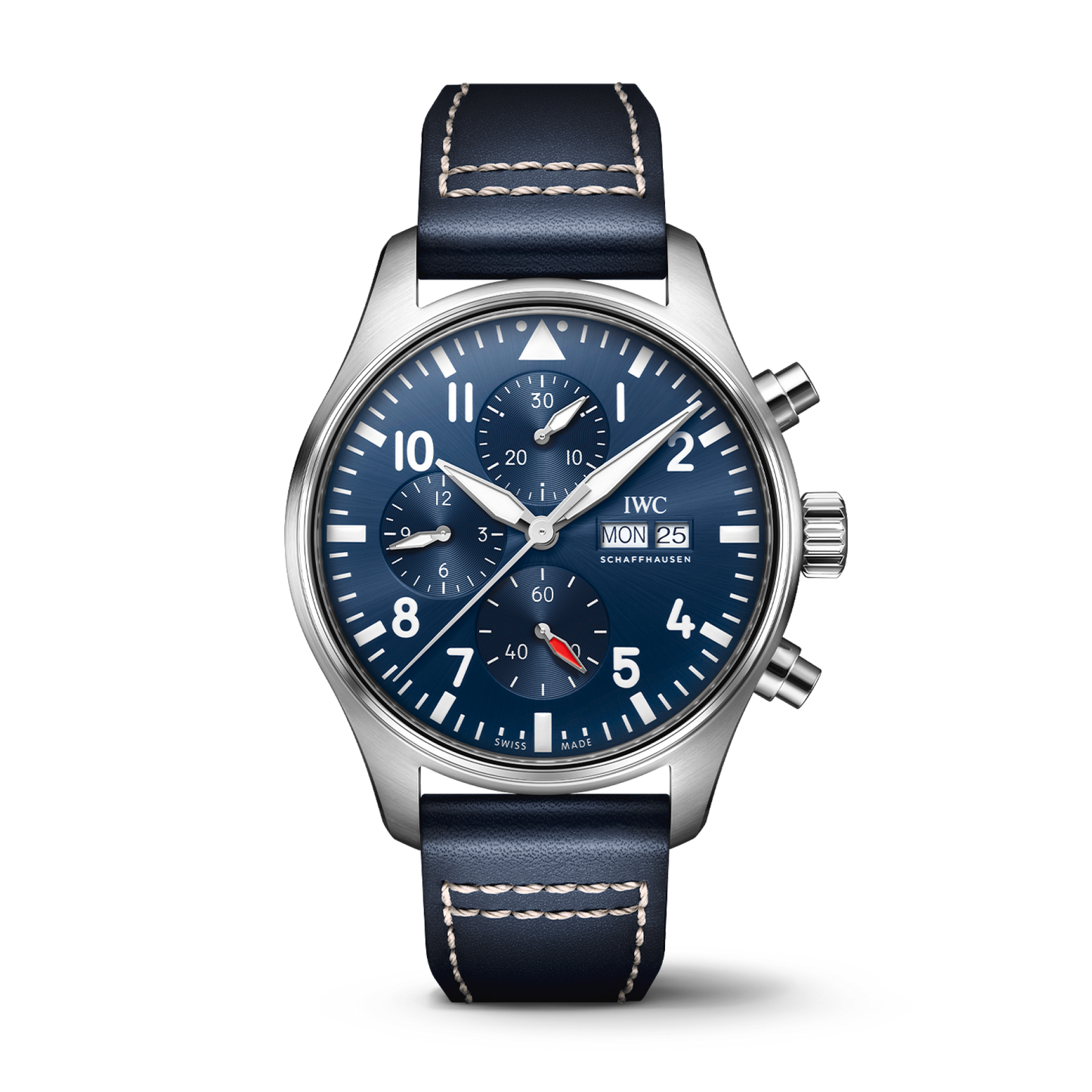IWC Schaffhausen Pilot's Watch Chronograph 43 mm Blue  Dial Stainless Steel Blue   Strap IW378003