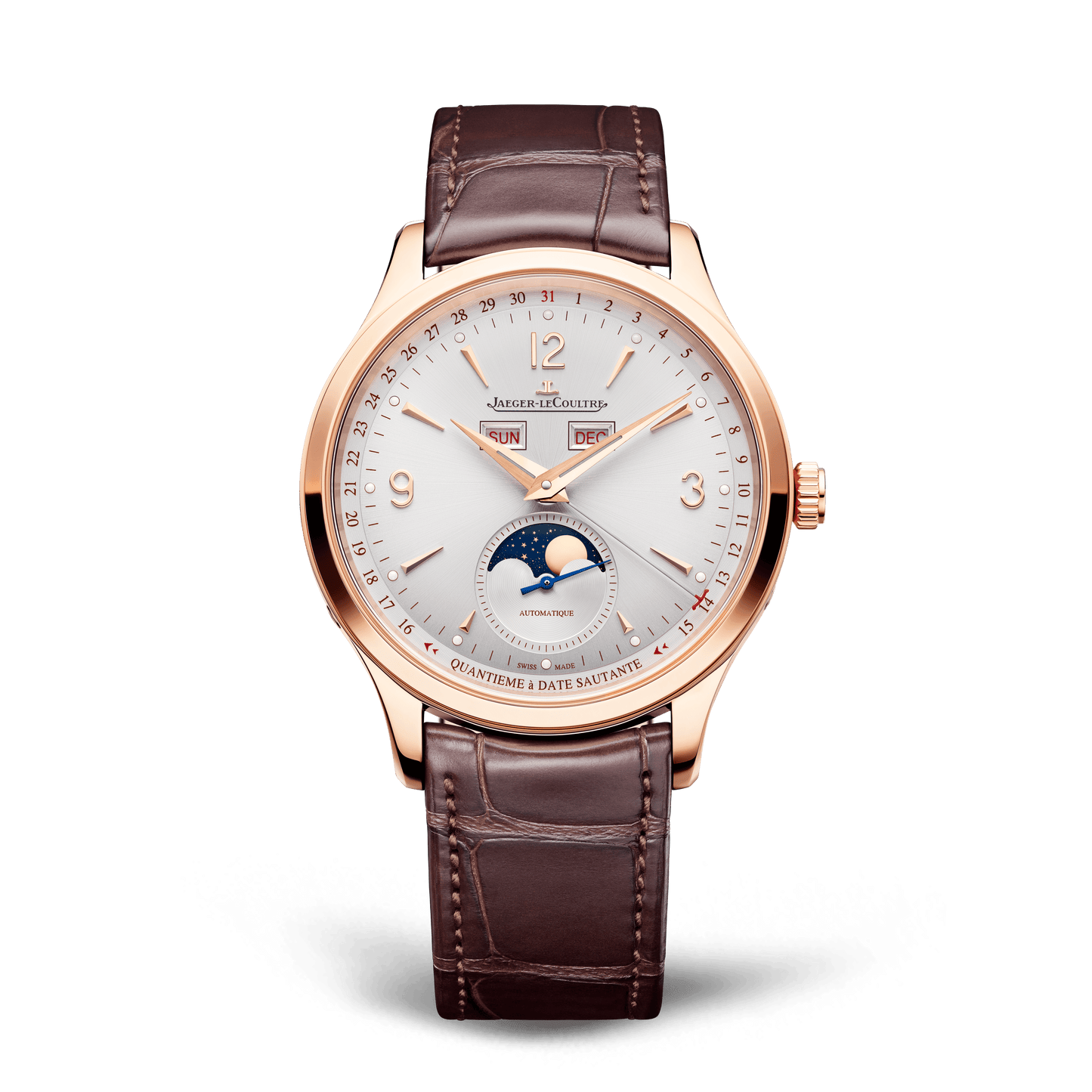Jaeger-LeCoultre Master Control Calendar 40 mm Silvered Grey Dial Pink Gold   Leather Strap Q4142520