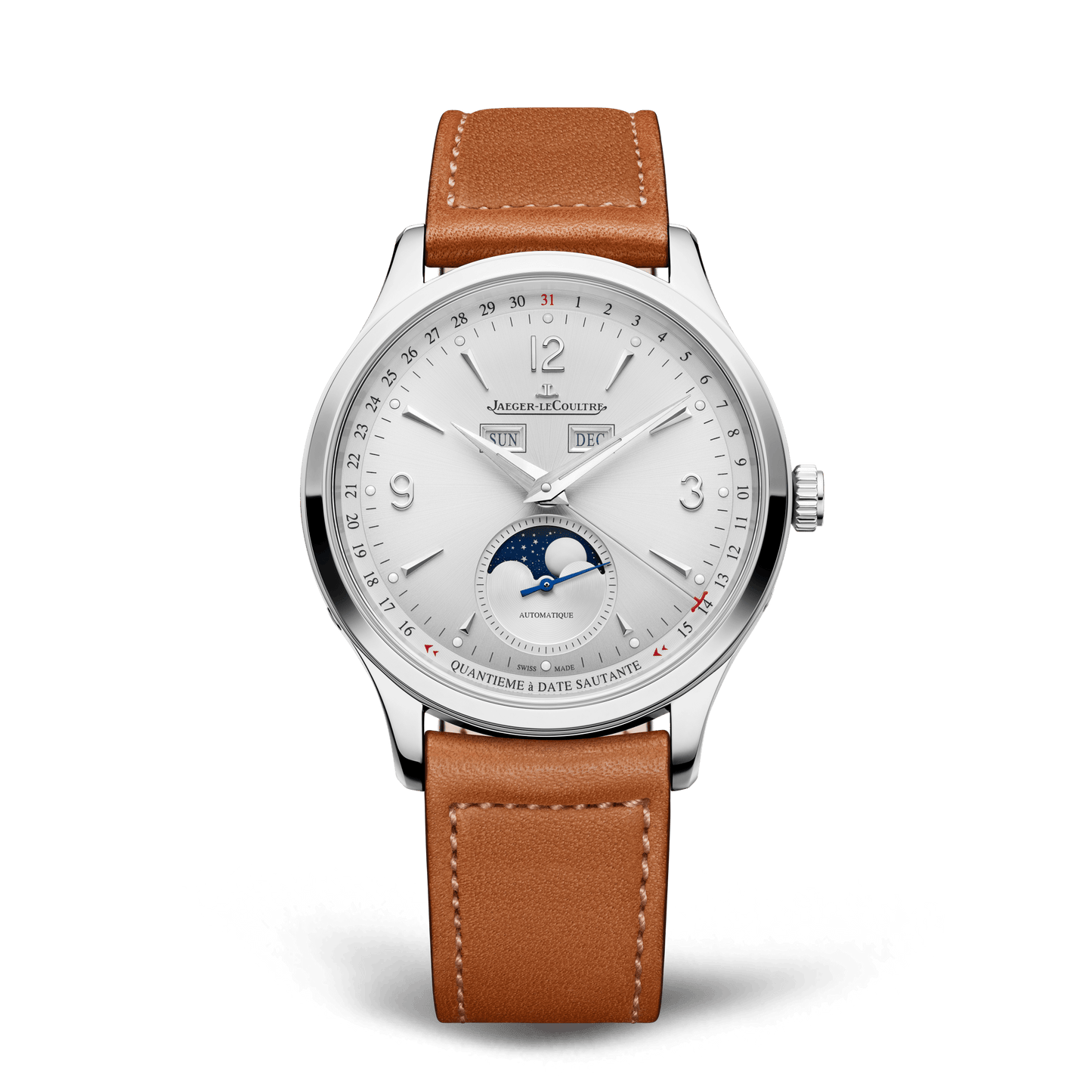 Jaeger-LeCoultre Master Control Calendar 40 mm Silvered Grey Dial Stainless Steel   Leather Strap Q4148420