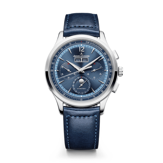 Jaeger-LeCoultre Master Control Chronograph Calendar 40 mm Blue Dial Stainless Steel   Leather Strap Q4138480