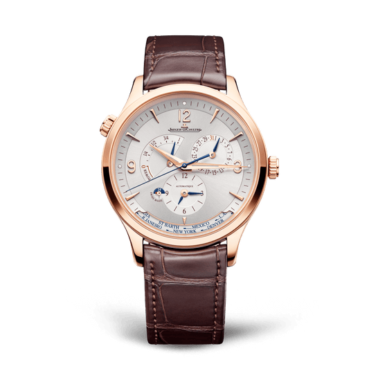 Jaeger-LeCoultre Master Control Geographic 40 mm Silvered Grey Dial Pink Gold   Leather Strap Q4122520