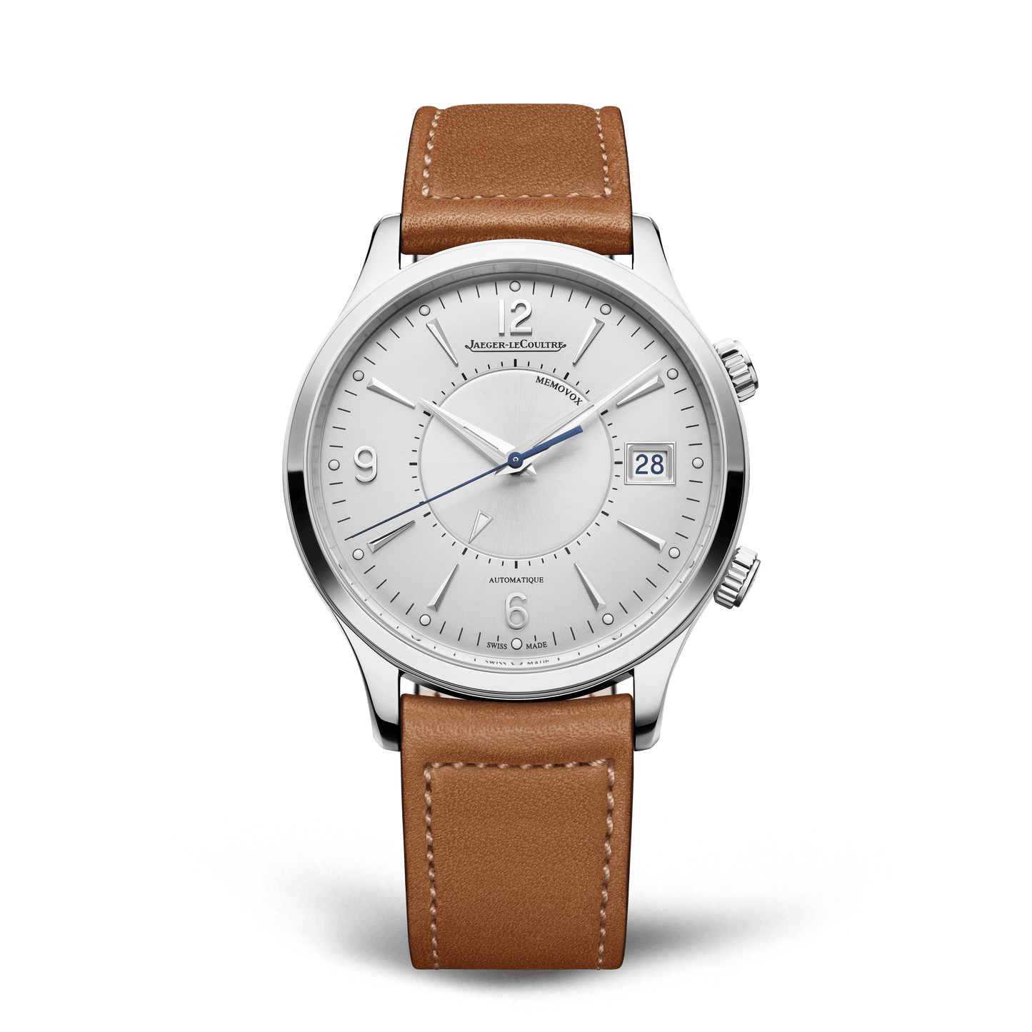 Jaeger-LeCoultre Master Control Memovox 40 mm Silvered Grey Dial Stainless Steel   Leather Strap Q411842J