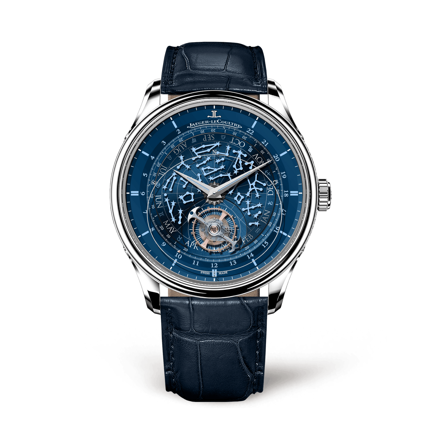 Jaeger-LeCoultre Master Grande Tradition Calibre 946 43 mm Transparent Dial White Gold   Leather Strap Q5273480