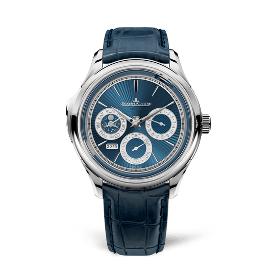 Jaeger-LeCoultre Master Grande Tradition Calibre 950 43 mm Blue Dial White Gold   Leather Strap Q52334E1