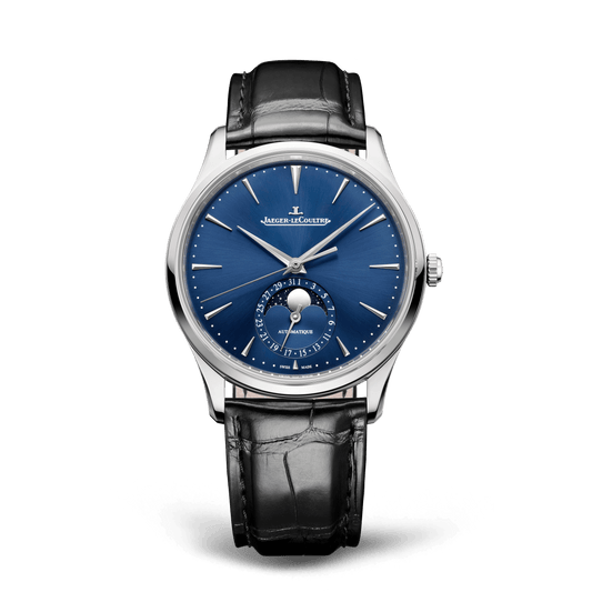 Jaeger-LeCoultre Master Ultra Thin Moon 39 mm Blue Dial Stainless Steel   Leather Strap Q1368480