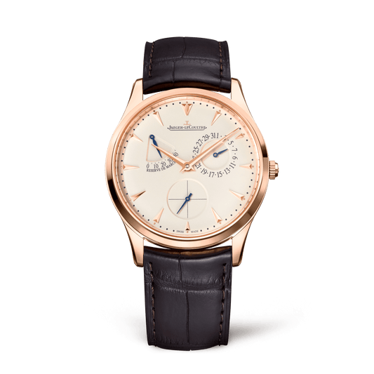 Jaeger-LeCoultre Master Ultra Thin Power Reserve 39 mm Beige Dial Pink Gold   Leather Strap Q1372520