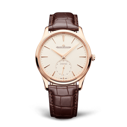 Jaeger-LeCoultre Master Ultra Thin Small Seconds 39 mm Beige Dial Pink Gold   Leather Strap Q1212510