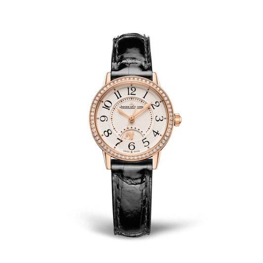 Jaeger-LeCoultre Rendez-Vous Classic Night & Day 29 mm Silvered Grey Dial with Diamonds Pink Gold   Leather Strap Q3462430
