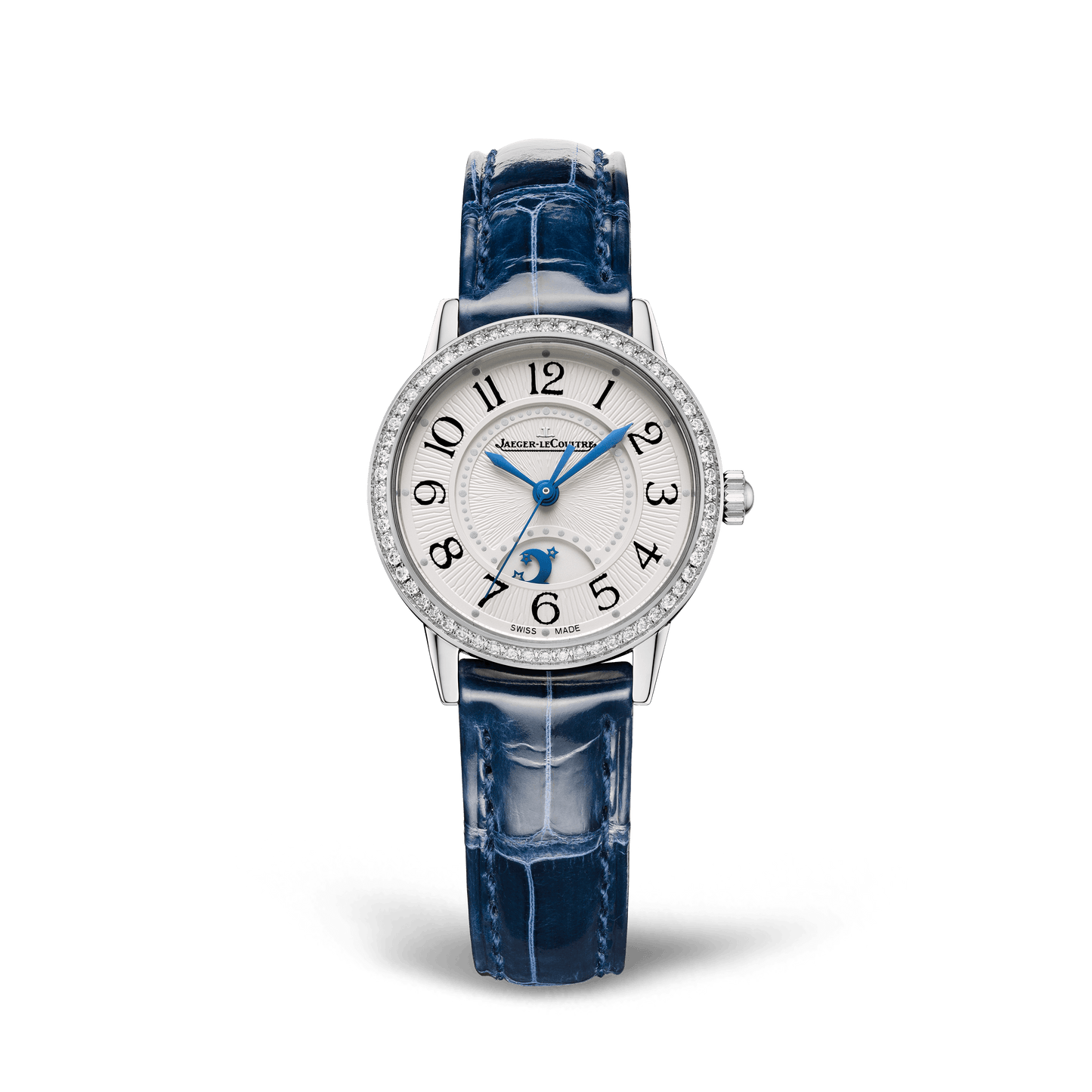 Jaeger-LeCoultre Rendez-Vous Classic Night & Day 29 mm Silvered Grey Dial with Diamonds Stainless Steel   Leather Strap Q3468430