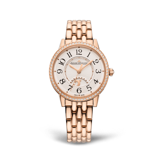Jaeger-LeCoultre Rendez-Vous Classic Night & Day 34 mm Silvered Grey Dial with Diamonds Pink Gold Bracelet Q3442130