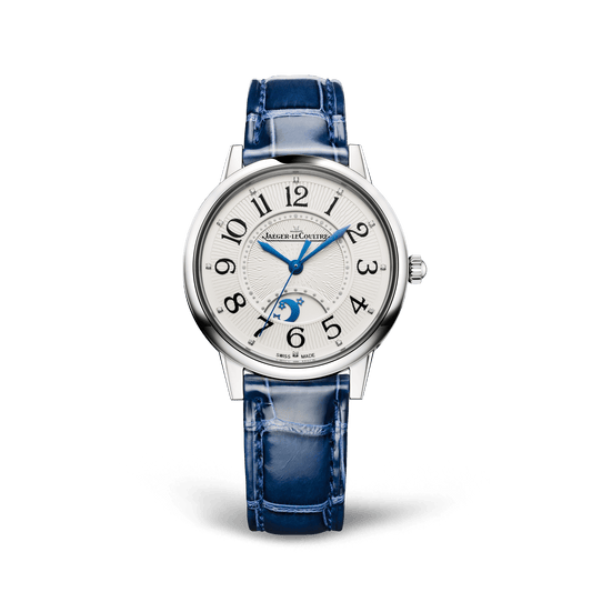 Jaeger-LeCoultre Rendez-Vous Classic Night & Day 34 mm Silvered Grey Dial with Diamonds Stainless Steel   Leather Strap Q3448410