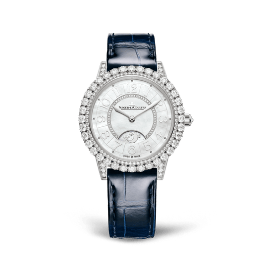Jaeger-LeCoultre Rendez-Vous Dazzling Night & Day 36 mm White Mother-Of-Pearl Dial with Diamonds White Gold   Leather Strap Q3433570