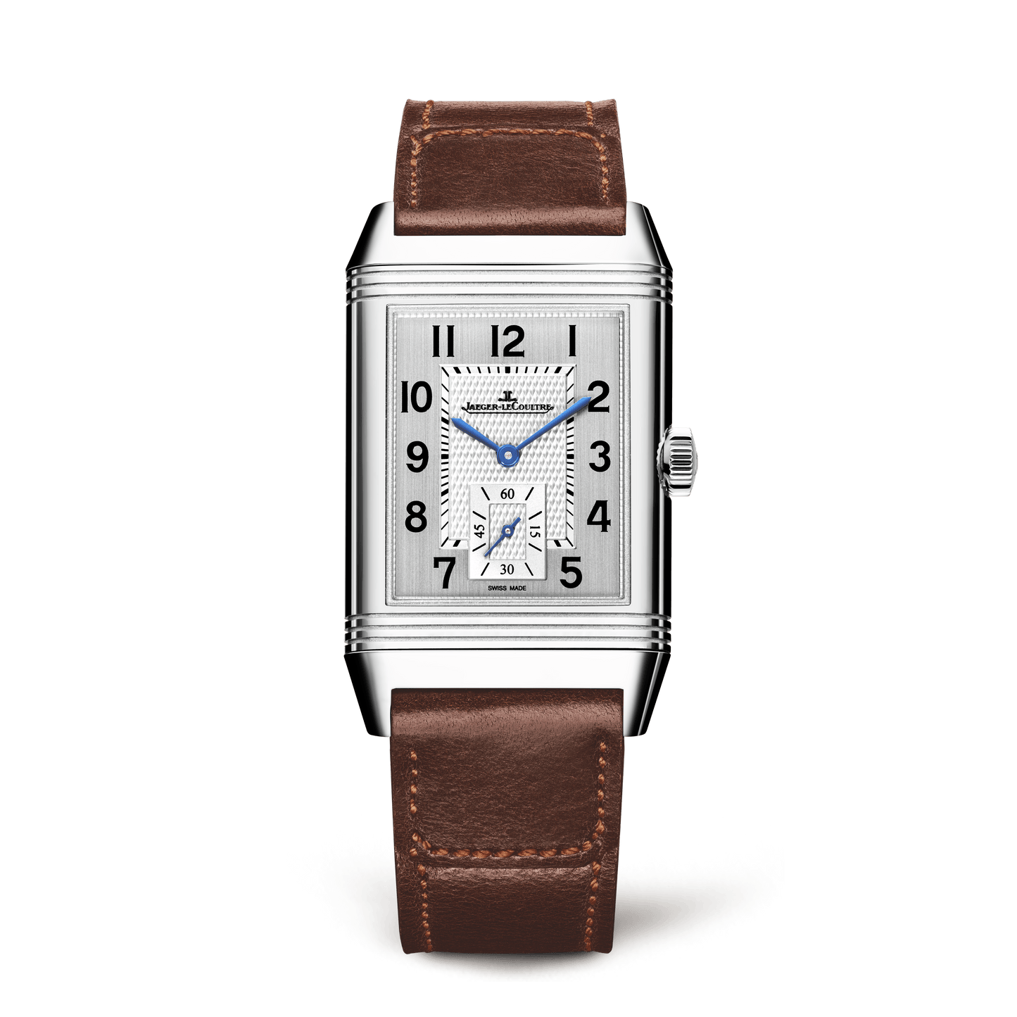 Jaeger-LeCoultre Reverso Classic Duoface Small Seconds 47 x 28.3 mm Silvered Grey Dial Stainless Steel   Leather Strap Q3848422