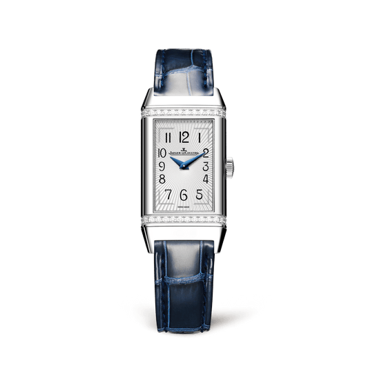 Jaeger-LeCoultre Reverso Classic Monoface 40.1 x 20 mm Silvered Grey Dial with Diamonds Stainless Steel   Leather Strap Q3288420