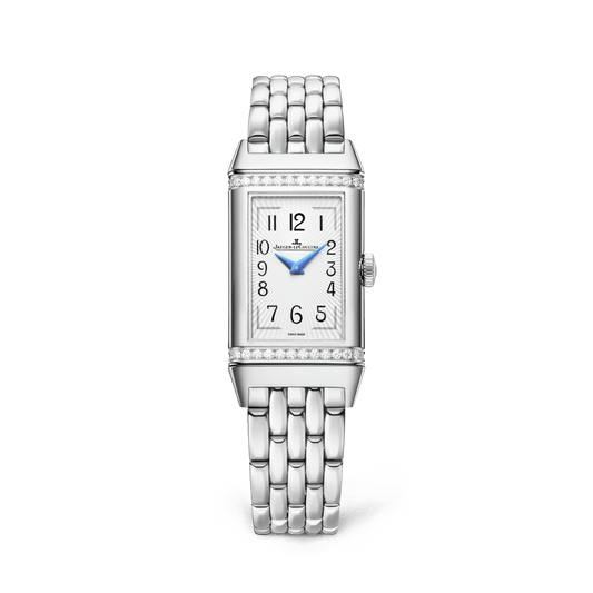 Jaeger-LeCoultre Reverso One Duetto 40.1 x 20 mm Silvered Grey Dial with Diamonds Stainless Steel Bracelet Q334818J