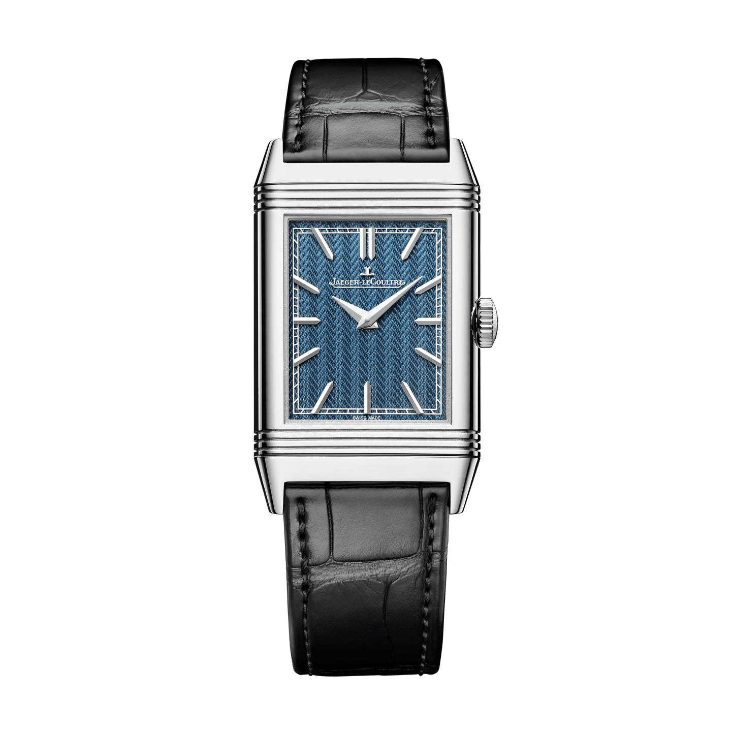 Jaeger-LeCoultre Reverso Tribute Enamel Monet “San Giorgio Maggiore” 45.6 x 27.4 mm Blue Dial White Gold   Leather Strap Q39334M4