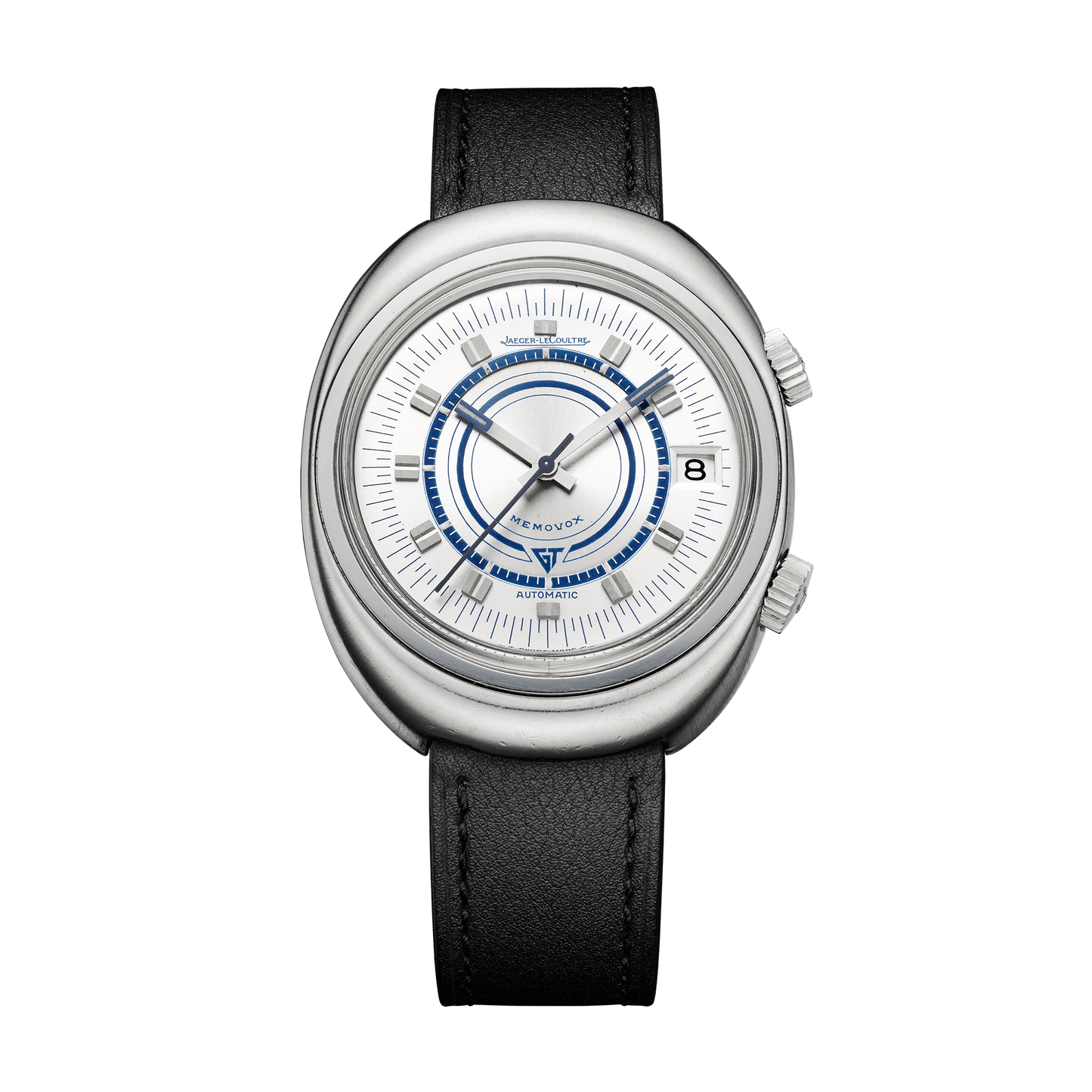 Jaeger-LeCoultre THE COLLECTIBLES Memovox Speed Beat GT 46 x 39 mm White Dial Stainless Steel   Leather Strap QVE87301