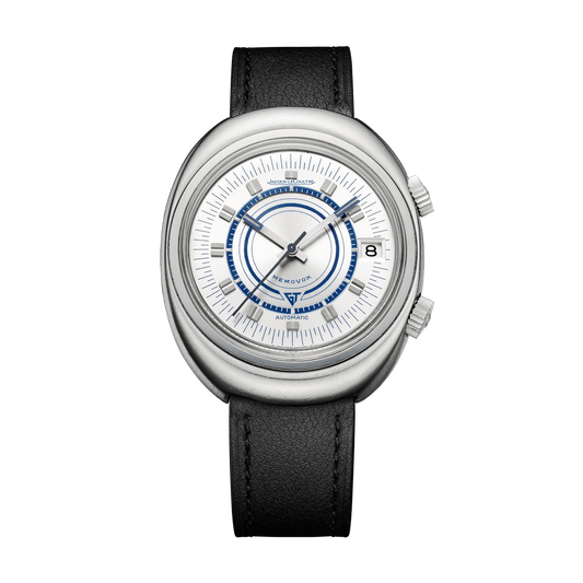 Jaeger-LeCoultre THE COLLECTIBLES Memovox Speed Beat GT 46 x 39 mm White Dial Stainless Steel   Leather Strap QVE87301