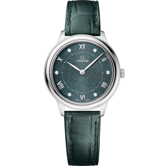 Omega De Ville Prestige 30 mm Green Dial Stainless Steel Strap 434.13.30.60.60.001
