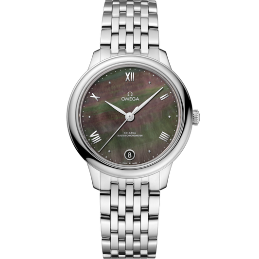 Omega De Ville Prestige 34 mm Grey Dial Stainless Steel Bracelet 434.10.34.20.07.001