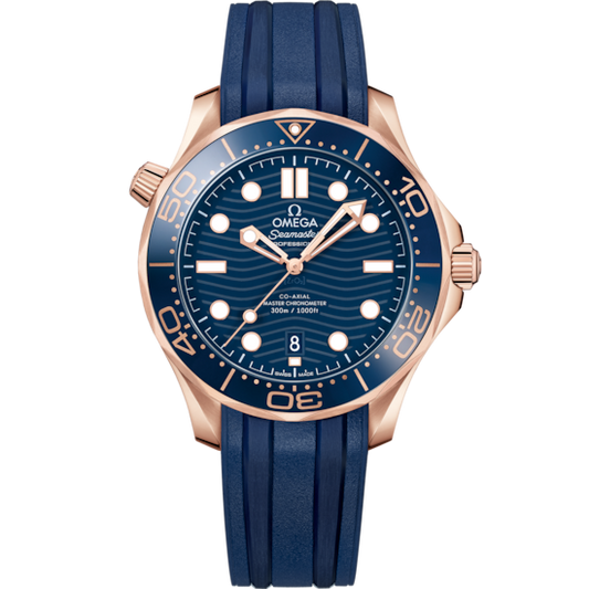 Omega Seamaster Diver 300M 42 mm Blue Dial Sedna™ 18k Rose Gold Strap 210.62.42.20.03.001