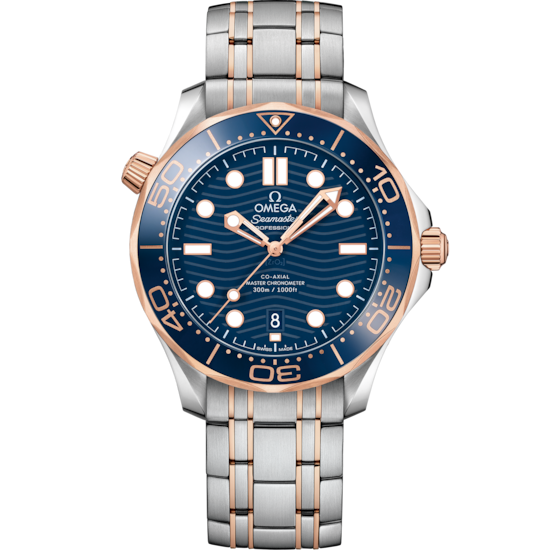 Omega Seamaster Diver 300M 42 mm Blue Dial Stainless Steel and Sedna™ 18k Rose Gold Bracelet 210.20.42.20.03.002