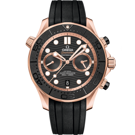 Omega Seamaster Diver 300M 44 mm Black Dial Sedna™ 18k Rose Gold Strap 210.62.44.51.01.001