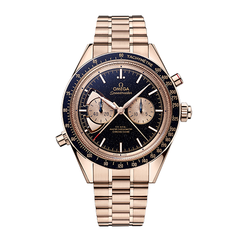 Omega Speedmaster Chrono Chime 45 mm Blue Dial Sedna™ 18k Rose Gold  Bracelet 522.50.45.52.03.001