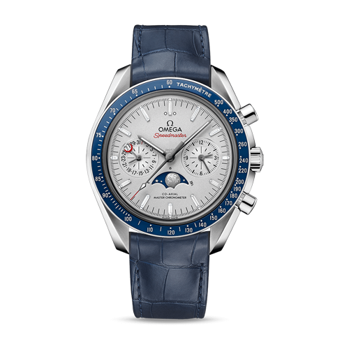 Omega Speedmaster Moonphase 44.25 mm Grey Dial Platinum  Strap 304.93.44.52.99.004