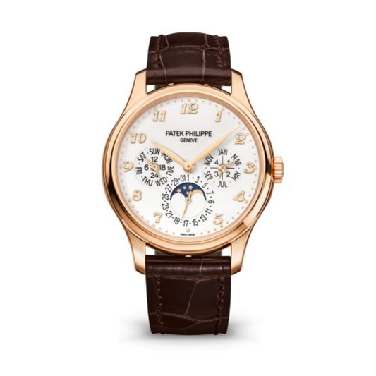Patek Philippe Grand Complications 39 mm Silver Dial 18k Rose Gold   Leather Strap 5327R-001