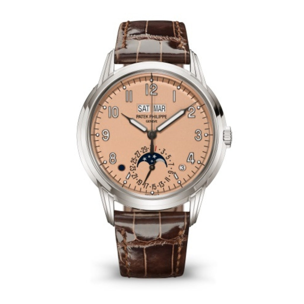 Patek Philippe Grand Complications 40 mm Salmon Dial White Gold   Leather Strap 5320G-011