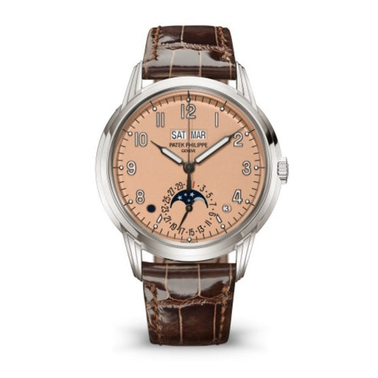 Patek Philippe Grand Complications 40 mm Salmon Dial White Gold   Leather Strap 5320G-011