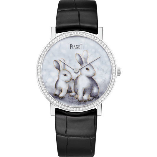 Piaget Altiplano Zodiac watch 38 mm Grey Dial with Diamonds 18K White Gold   Strap G0A47540