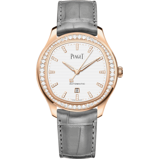 Piaget Piaget Polo Date watch 36 mm White Dial with Diamonds 18k Rose Gold   Strap G0A46023