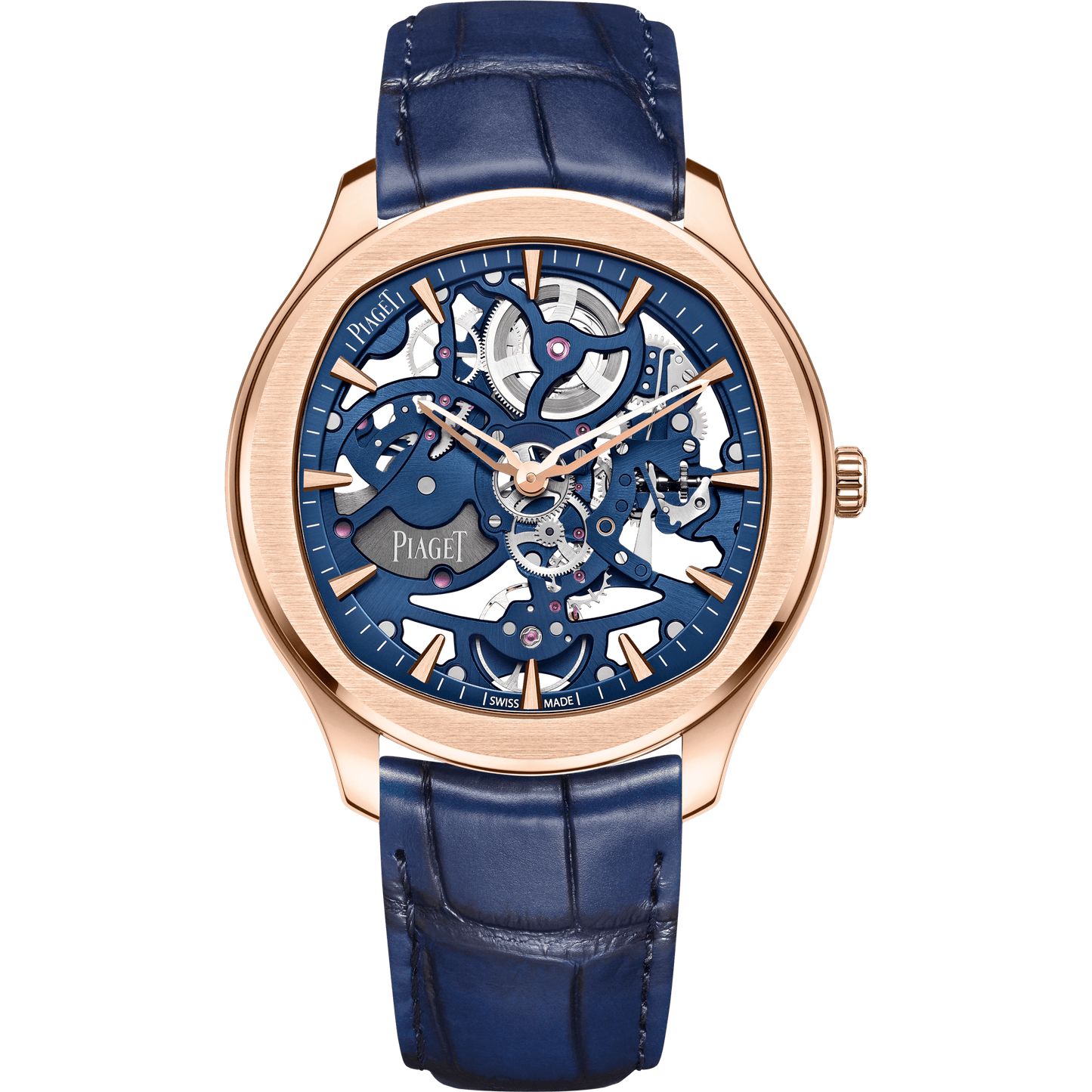 Piaget Piaget Polo Skeleton watch 42 mm Blue Dial 18k Rose Gold   Strap G0A46009