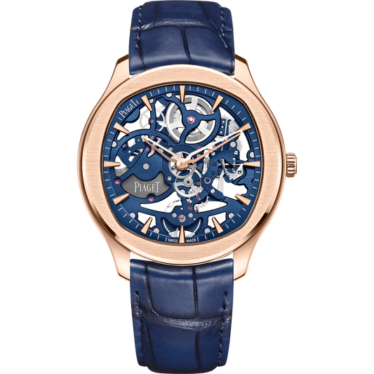 Piaget Piaget Polo Skeleton watch 42 mm Blue Dial 18k Rose Gold   Strap G0A46009